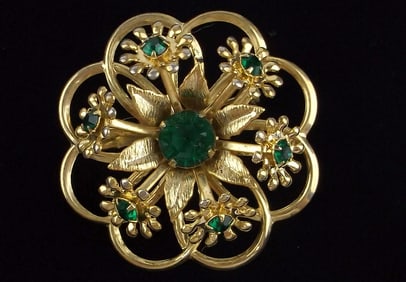 Mint Vintage 1950s Rhinestone Brooch