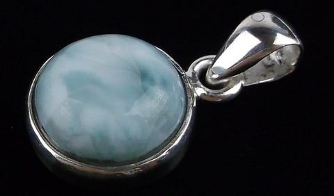 New Sterling Silver Designer Larimar Pendant