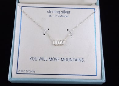 New Boxed Designer Sterling Silver Chain Necklace 18" $60