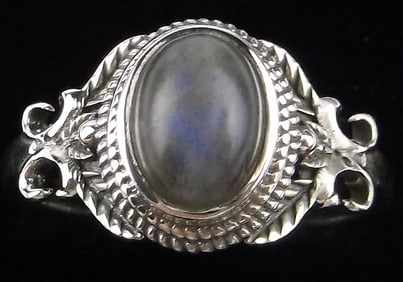 New Bali Sterling Silver Labradorite Ring 8