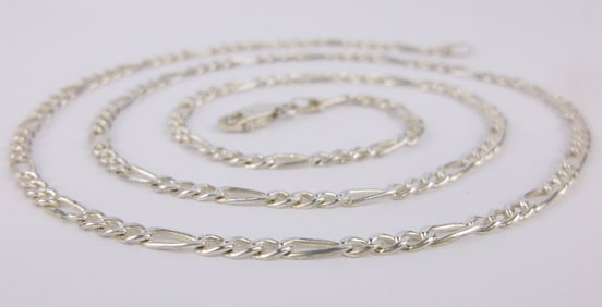 Mint Vintage Thick Italian Sterling Silver Chain Necklace 22"