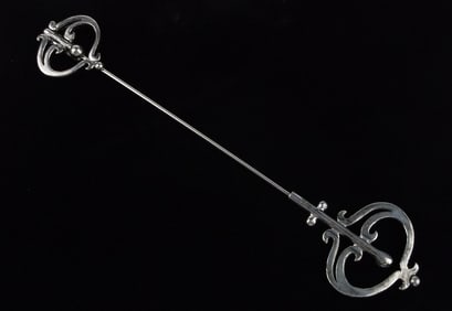 Big Vintage Taxco Sterling Silver Pin Brooch