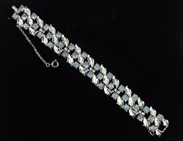 Stunning Antique 1950s Coro Craft Rhinestone Bracelet 7.25"