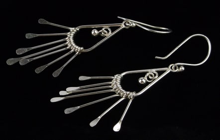 Mint Vintage Sterling Silver Drop Sway Earrings