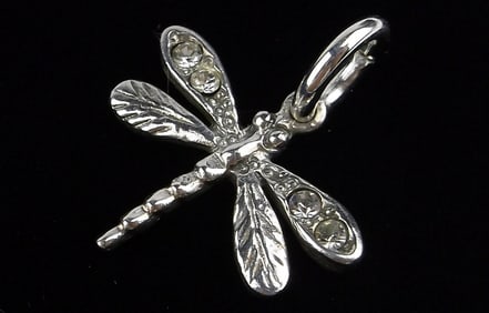 Mint Vintage Sterling Silver Dragonfly Pendant