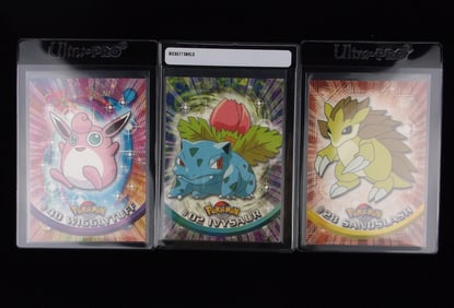 NM Vintage 1999 Topps Pokemon Blue Label Ivysaur Wiggly Sand