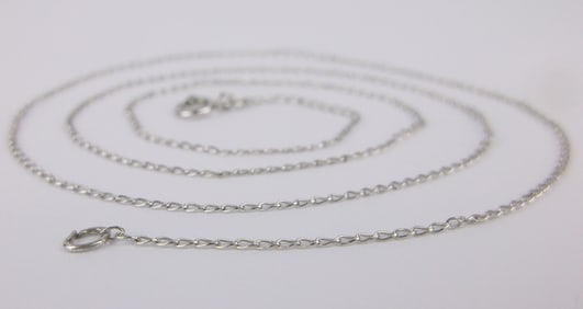 Mint Vintage Italian Sterling Silver Chain Necklace 18.5"