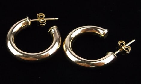 New Vintage Enewton 14kt GF Hoop Earrings