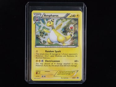 NM 2012 Pokemon Ampharos Rare Holo Black Star Promo Card