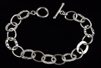 Mint Vintage Sterling Silver Chain Bracelet 7.75"