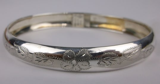 New Vintage Italian Sterling Silver Chain Bracelet 7.5"