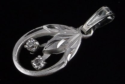 New Vintage 1960s Sterling Silver Pendant