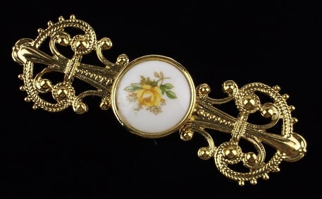 Mint Vintage 1960s Rose Long Brooch