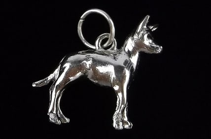 New Vintage Sterling Silver Chihuahua Dog Pendant Charm