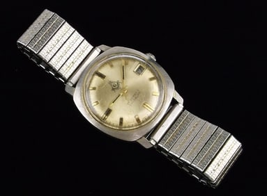 Antique 1950s Incabloc Masonic Antimagnetic Self Wind Watch