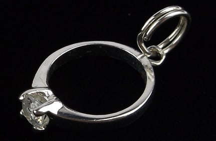 New Vintage Sterling Silver Ring Pendant Charm