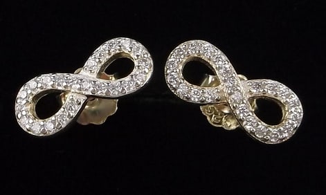 New Sterling Silver Infinity Loop Earrings
