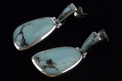 Mint Vint Designer Sterling Silver Turquoise Earrings Set