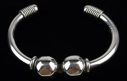 Mint Big Heavy Vint Taxco Sterling Silver Cuff Bracelet FC223 Thick
