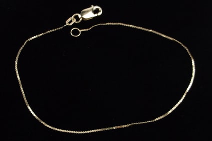 Mint Vintage 14kt Gold Chain Bracelet 7.5"