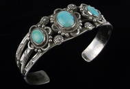 RARE Heavy 1930s Navajo Sterling Cuff Bracelet DDT Needs Repair
