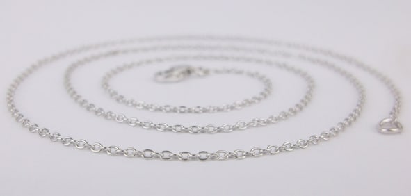 New Vintage Italian Sterling Silver Chain Necklace 18"