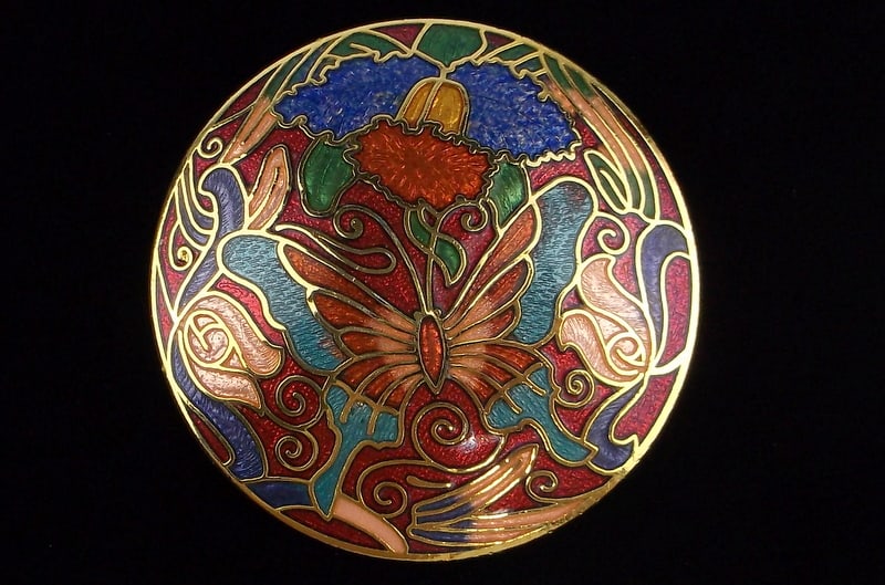 Mint Vintage Cloisonne Butterfly Brooch: Mint Condition, In Like New Condition, Perfect