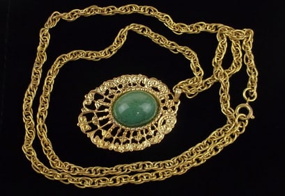 Mint Vintage 1960s Amazonite Necklace 24"