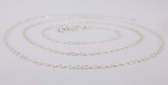 New Vintage Italian Sterling Silver Chain Necklace 18"