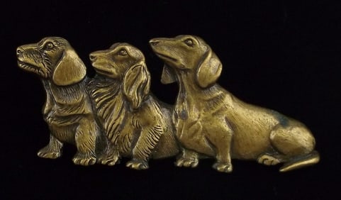 Mint Vint JJ Jonette Jewelry Daschund Dog Brooch