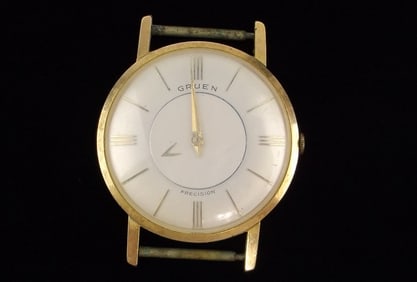 Beautiful Antique 1940s Gruen Precision Mens Watch