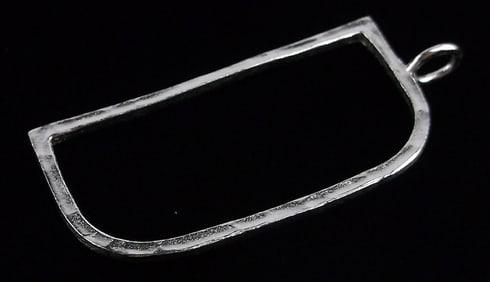 New Big Vintage Sterling Silver Initial D Pendant
