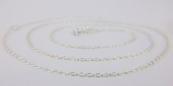 New Vintage Italian Sterling Silver Chain Necklace 18"