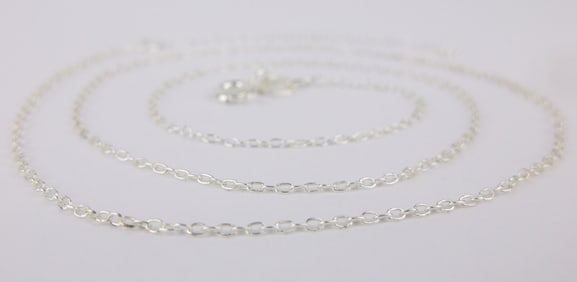 New Vintage Italian Sterling Silver Chain Necklace 18"