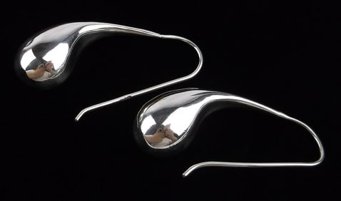 Mint Vintage Big Sterling Silver Drop Earrings