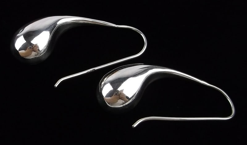 Mint Vintage Big Sterling Silver Drop Earrings (1 of 2)