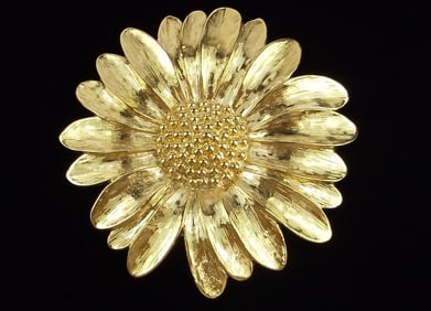 Mint Vintage Big Monet Sunflower Brooch