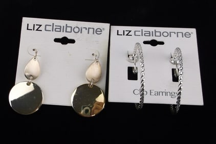 2 New Liz Claiborne Earrings Sets Lot $38