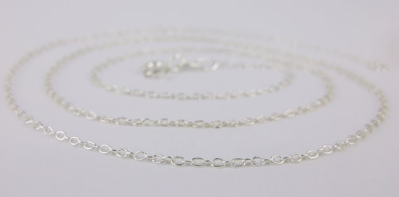 New Vintage Italian Sterling Silver Chain Necklace 18"