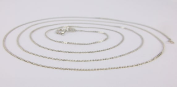 Stunning Vintage Italian Sterling Silver Chain Necklace 32"