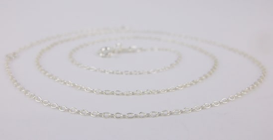 New Vintage Italian Sterling Silver Chain Necklace 18"