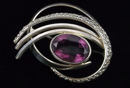 Mint Vintage K & L Sterling Silver Brooch
