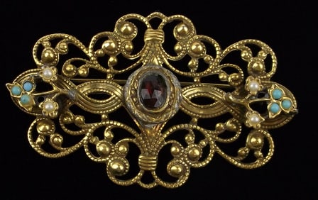 Gorgeous Antique 1940s Germany Rhinestone Brooch