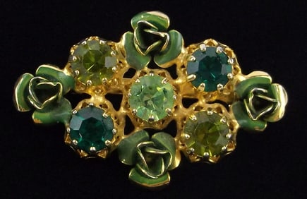 Mint Vintage 1950s Austria Crystal Brooch