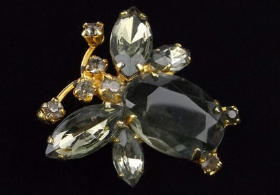 Mint Vintage 1960s Rhinestone Bee Insect Brooch Juliana?