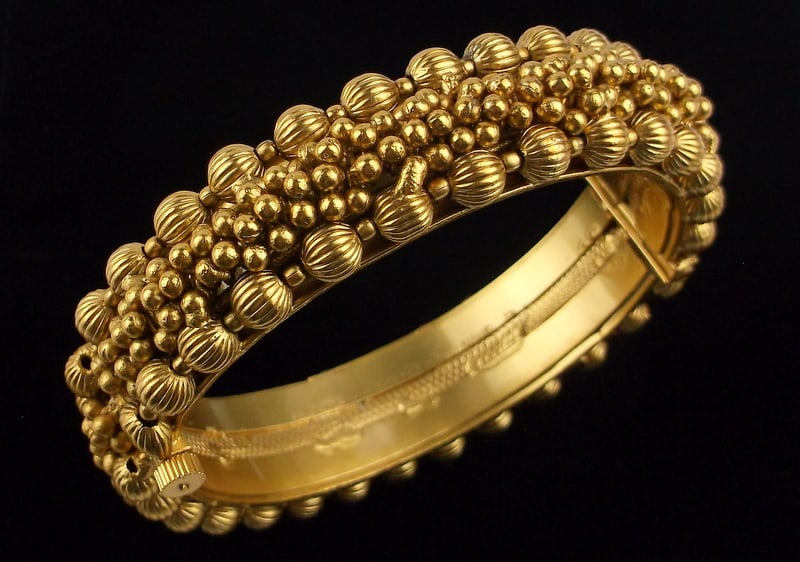 Mint Vintage 1950s Heavy Lock Lever Gold Wash Bracelet 7.5" (1 of 3)