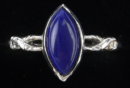 New Sterling Silver Lapis Lazuli Ring 6.75