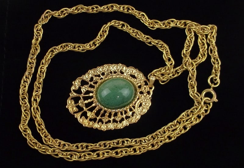 Mint Vintage 1960s Amazonite Necklace 24" (1 of 2)