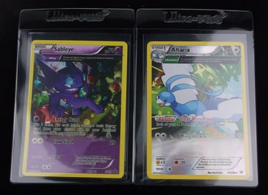 2 Mint 2015 Pokemon Altaria Sableye Full Art Holo Rare Black Star Promo