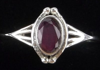 New Sterling Silver Ruby Ring 8